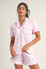 Load image into Gallery viewer, Bow Pajama Set
