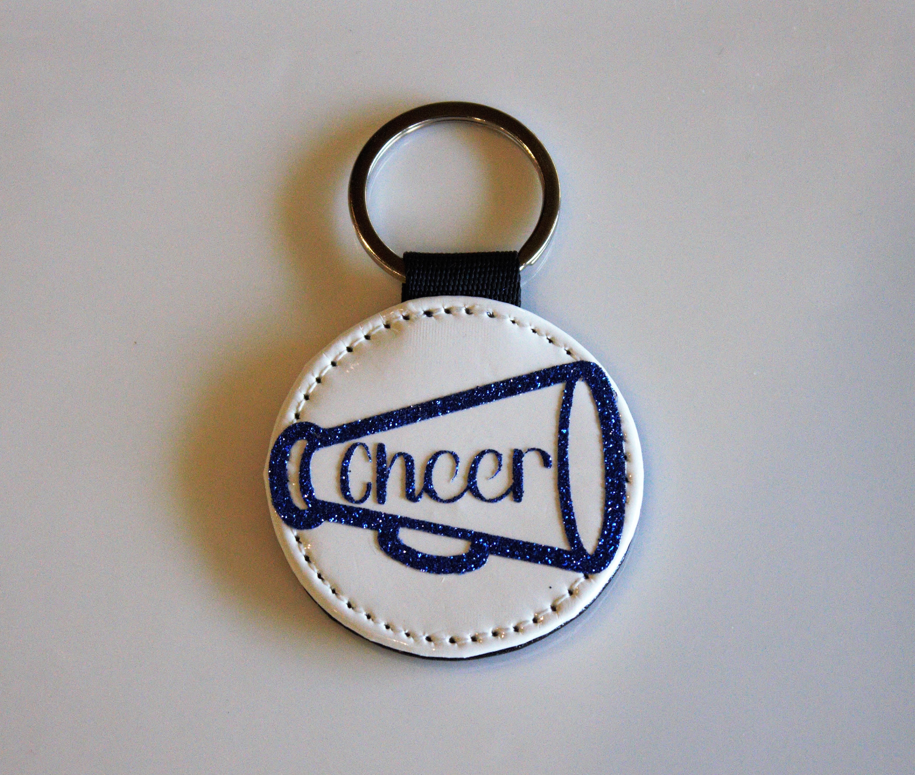 Faux Leather Keychain with Decal