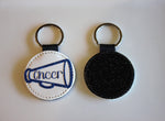 Load image into Gallery viewer, Faux Leather Keychain with Decal
