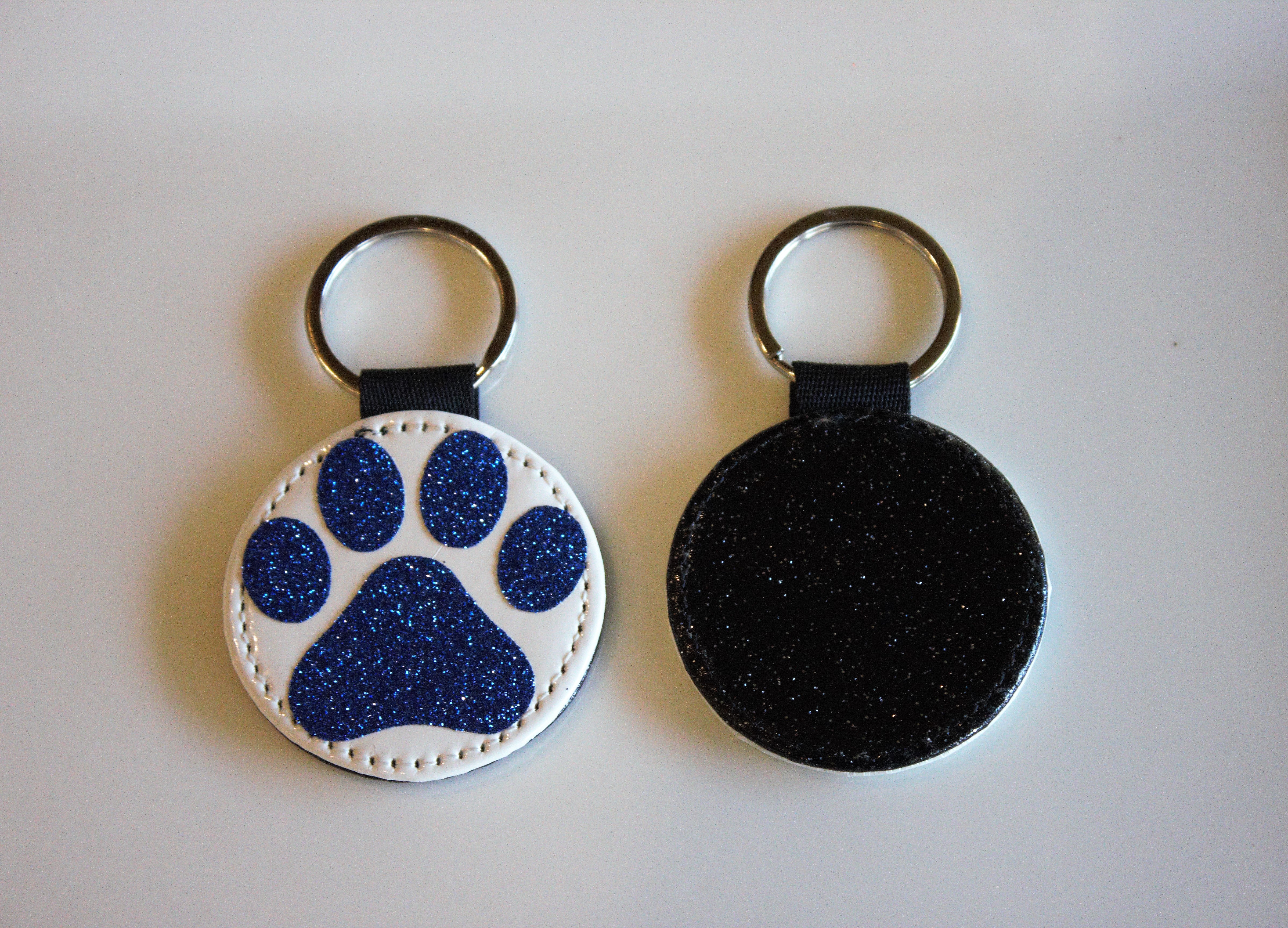 Faux Leather Keychain with Decal