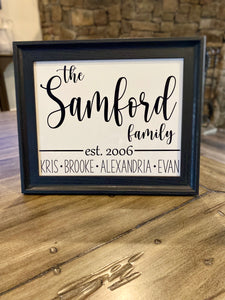 Personalized Family Sign
