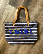 Load image into Gallery viewer, Varsity Letter Tote Bag
